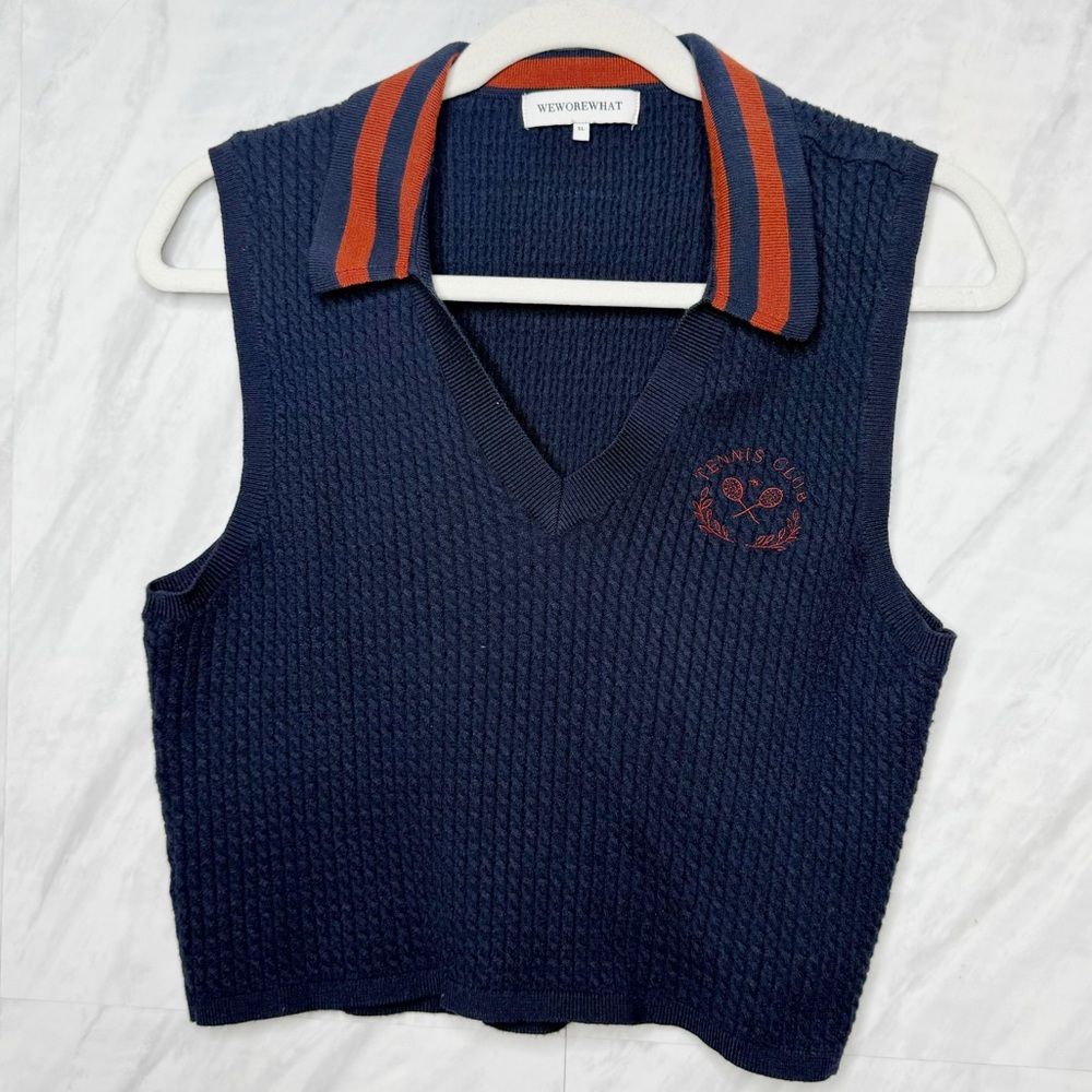 WeWoreWhat V Neck Polo Tank XL
